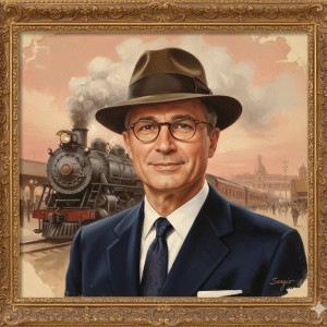 1950'ler Hollywood Tarzı Vintage Yağlı Boya Portre: Sergio